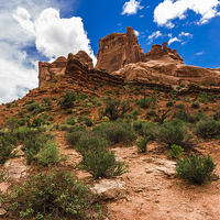 Buy canvas prints of Landscape in Arches National Park, USA by colin chalkley