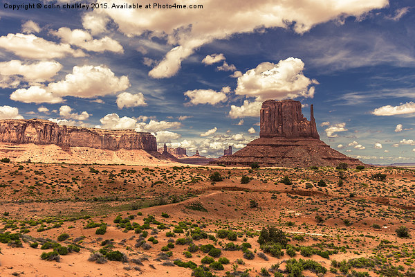 West Mitten Butte - Monument Valley - Arizona USA Picture Board by colin chalkley