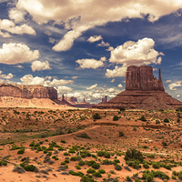 Buy canvas prints of West Mitten Butte - Monument Valley - Arizona USA by colin chalkley