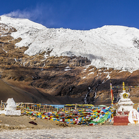 Buy canvas prints of  Karola Glacier in Tibet by colin chalkley