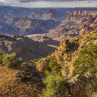 Buy canvas prints of  Sunset in the Grand Canyon - Southern Rim by colin chalkley