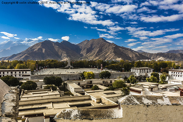  View from Potala Palace Picture Board by colin chalkley
