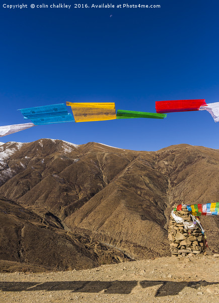 Prayer Flags in Tibet Picture Board by colin chalkley