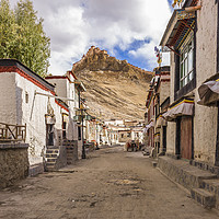 Buy canvas prints of Gyantse Sidestreet, Tibet by colin chalkley