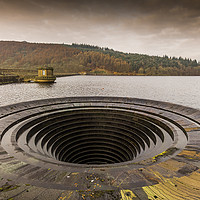 Buy canvas prints of Ladybower Reservoir Overflow by colin chalkley