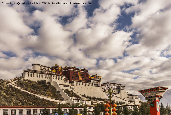 Big Sky in Tibet Picture Board by colin chalkley