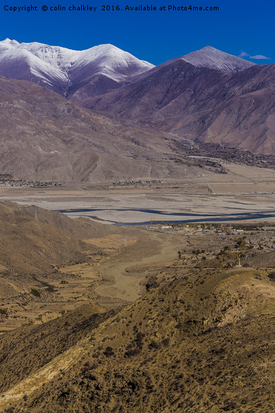 Tibetan Landscape Picture Board by colin chalkley