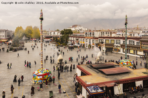 Barkhor Square in Lhasa, Tibet Picture Board by colin chalkley