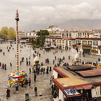 Buy canvas prints of Barkhor Square in Lhasa, Tibet by colin chalkley