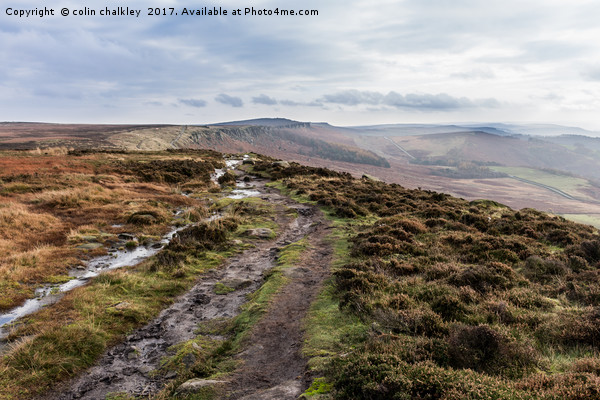 Peak District - Stanage Edge Picture Board by colin chalkley