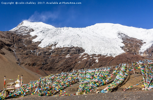  Karola Glacier in Tibet Picture Board by colin chalkley