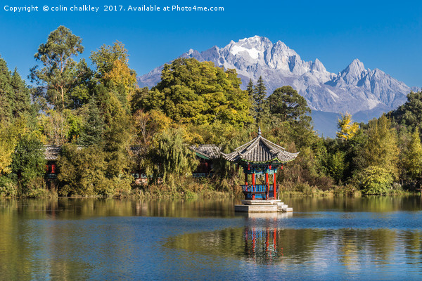 Black Dragon Lake, Lijiang, China Picture Board by colin chalkley