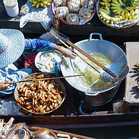Buy canvas prints of Thailand Style Banana Fritters by colin chalkley
