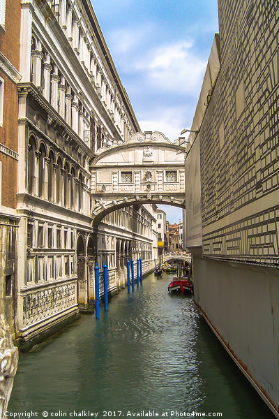 The  Ponte dei Sospiri in Venice Picture Board by colin chalkley