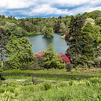 Buy canvas prints of Stourhead Garden in Wiltshire by colin chalkley