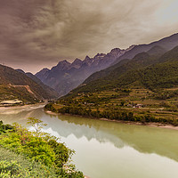Buy canvas prints of First Bend of the Yangtze River, China by colin chalkley
