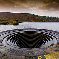 Buy canvas prints of Ladybower Reservoir Overflow by colin chalkley