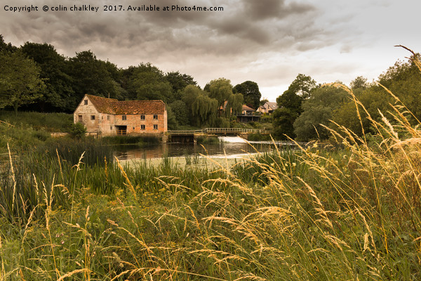 Sturminster Mill on a cloudy day Picture Board by colin chalkley