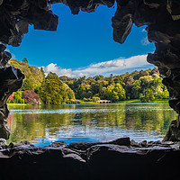 Buy canvas prints of Stourhead Garden in Wiltshire by colin chalkley