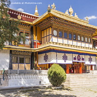 Buy canvas prints of Dadan Mingjur Palace in Lhasa, Tibet by colin chalkley