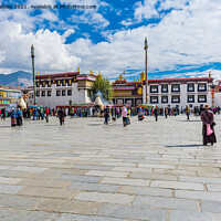 Buy canvas prints of Barkhor Square, Lhasa, Tibet by colin chalkley