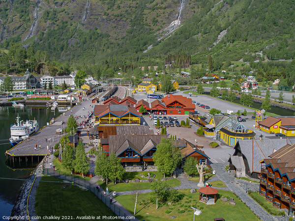 Flaam Port and Railway Station, Norway Picture Board by colin chalkley