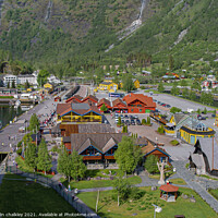 Buy canvas prints of Flaam Port and Railway Station, Norway by colin chalkley