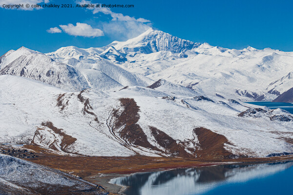  Yamdrok Lake - Tibet Picture Board by colin chalkley