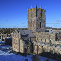 Buy canvas prints of St Davids Cathedral & Palace by Barrie Foster