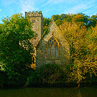 Buy canvas prints of The Church of St Aidan, Llawhaden #1 by Barrie Foster