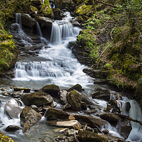 Buy canvas prints of Melincourt Brook waterfall by Leighton Collins
