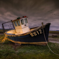 Buy canvas prints of Penclawdd fishing boat by Leighton Collins