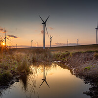 Buy canvas prints of Mynydd y Betws Wind Farm by Leighton Collins