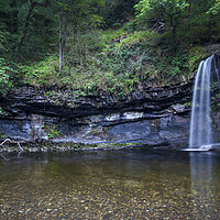 Buy canvas prints of Sgwd Gwladus waterfall by Leighton Collins