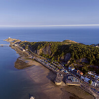 Buy canvas prints of Mumbles headland by drone by Leighton Collins