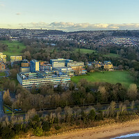 Buy canvas prints of Singleton Park and Swansea University by Leighton Collins