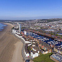 Buy canvas prints of Swansea City South Wales by Leighton Collins