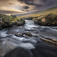 Buy canvas prints of Dusk at the River Tawe by Leighton Collins