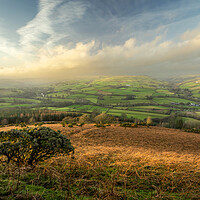 Buy canvas prints of The green fields of Brecon by Leighton Collins