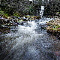 Buy canvas prints of The tallest waterfall at Blaen y Glyn by Leighton Collins