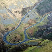 Buy canvas prints of The Bwlch Mountain road by Leighton Collins