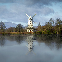 Buy canvas prints of Llancayo windmill in Monmouthshire by Leighton Collins