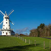 Buy canvas prints of Llancayo windmill in South Wales by Leighton Collins