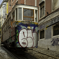 Buy canvas prints of The Glória Funicular by Leighton Collins