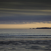 Buy canvas prints of Mumbles lighthouse at dusk by Leighton Collins