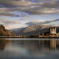 Buy canvas prints of Sunset at Eilean Donan Castle by Leighton Collins