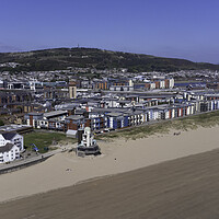 Buy canvas prints of Aerial view of Swansea East by Leighton Collins
