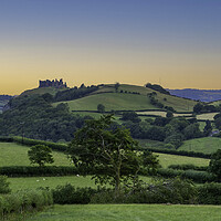 Buy canvas prints of Carreg Cennen castle at dusk by Leighton Collins