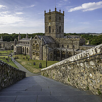 Buy canvas prints of The steps at St Davids Cathedral by Leighton Collins