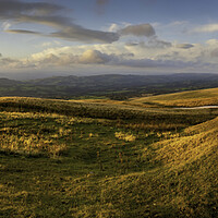 Buy canvas prints of Black mountain panorama by Leighton Collins